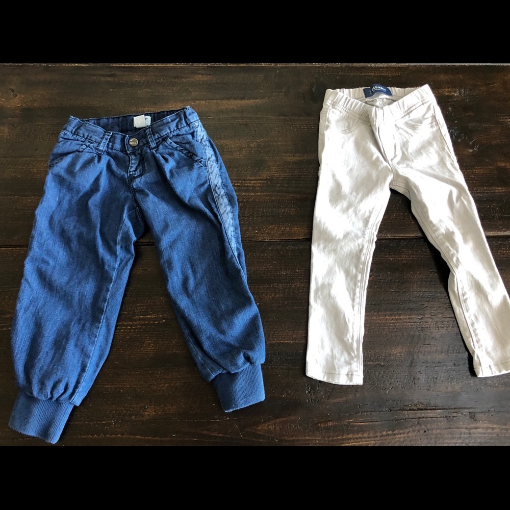 2 pairs of OLD NAVY toddler jeans-3T